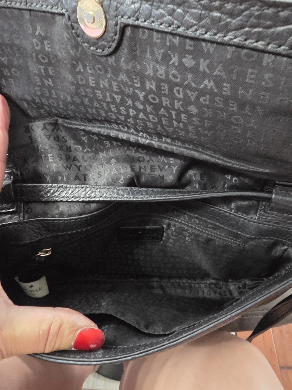 #157 Kate Spade Black Quilted Leather Crossbody Bag